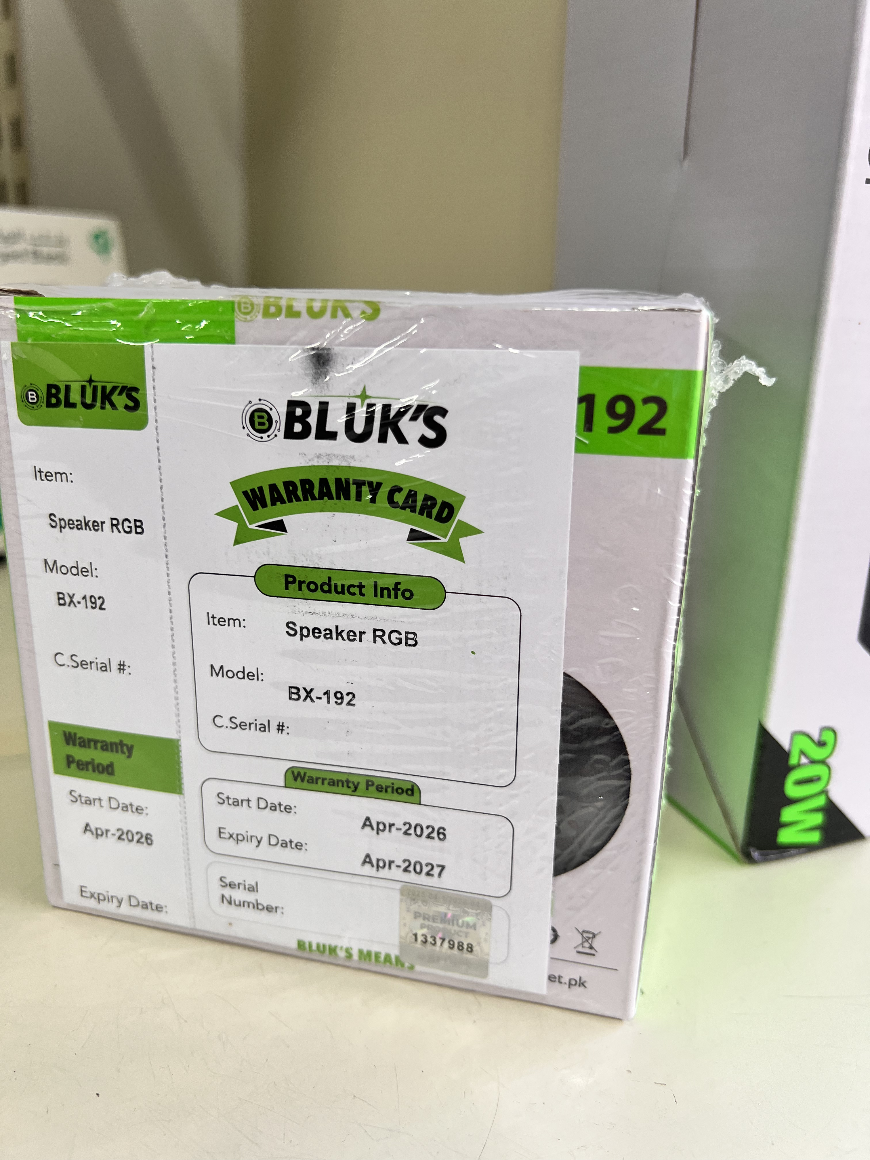 Bluk's BX-192 RGB Speaker